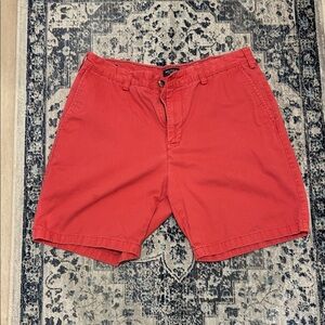Nautica Red Flat Front Shorts